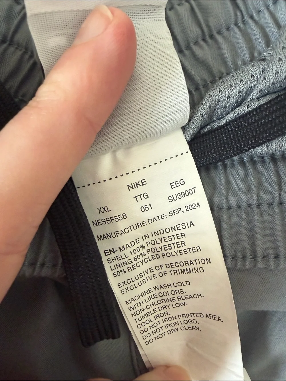 Nike Men's Charcoal Gray Athletic Shorts with Swoosh